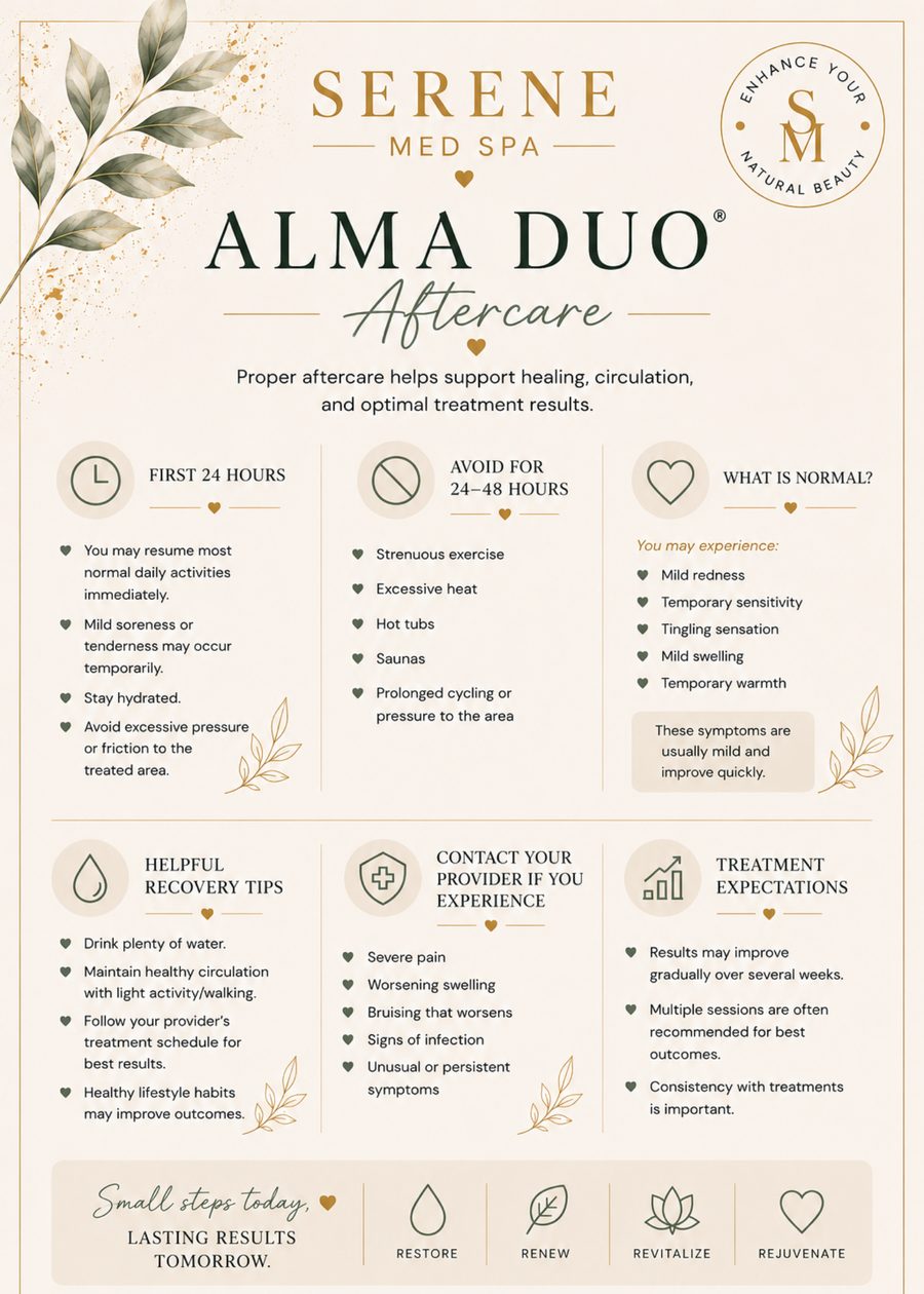 Alma Duo aftercare instructions