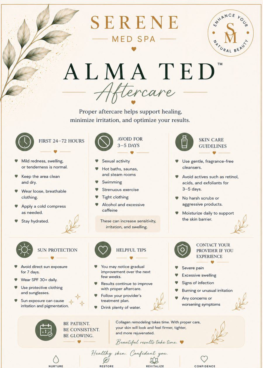 Alma TED Hair Restoration aftercare instructions