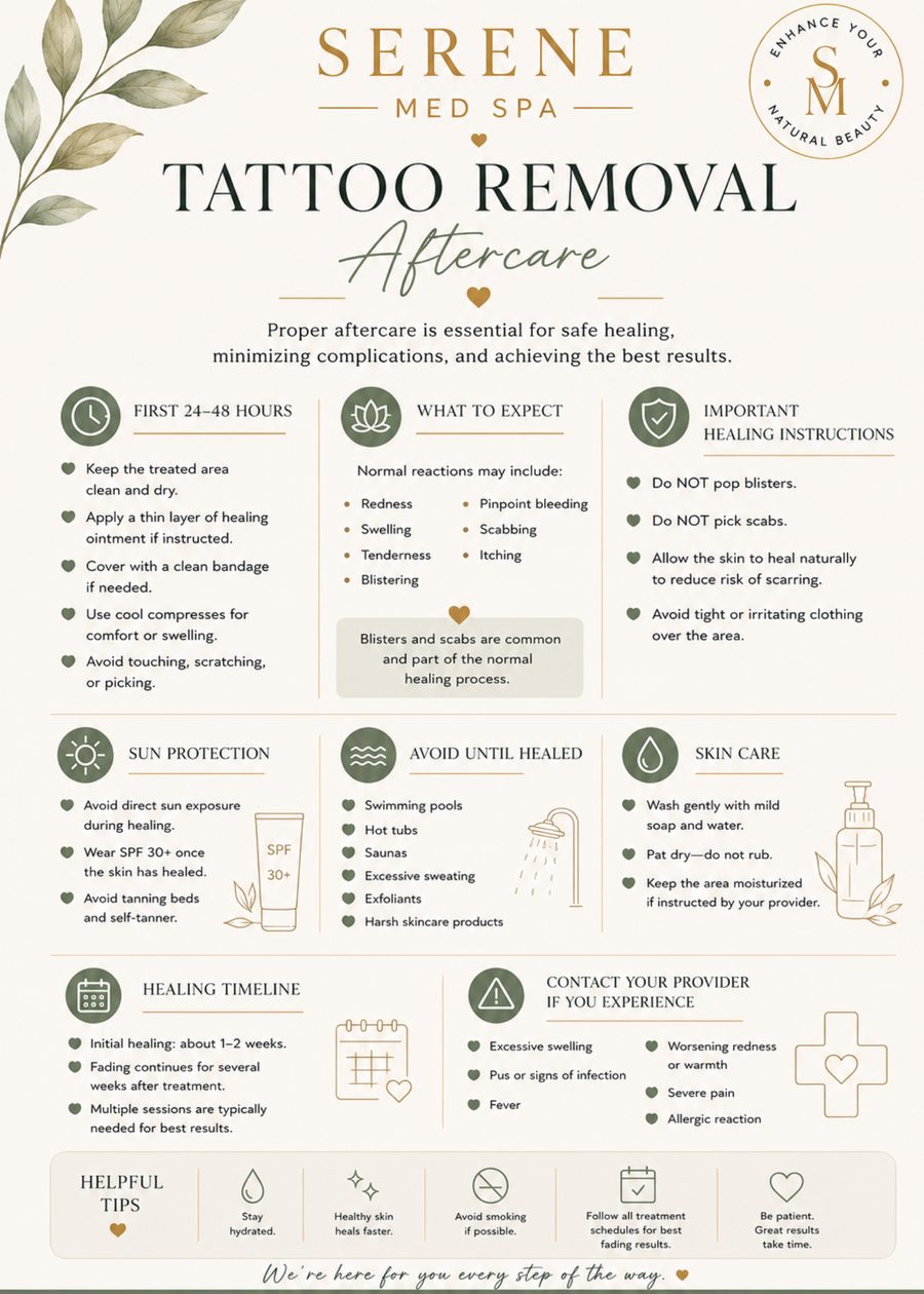 Laser Tattoo Removal aftercare instructions